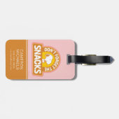 Peanuts | Snoopy Vergeet de Snacks niet Bagagelabel (Achterkant horizontaal)