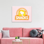 Peanuts | Snoopy Vergeet de Snacks niet Canvas Afdruk (Insitu (Woonkamer))