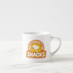 Peanuts   Snoopy Vergeet de Snacks niet Espresso Kop
