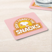 Peanuts | Snoopy Vergeet de Snacks niet Kartonnen Onderzetters (Schuin)