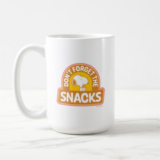 Peanuts | Snoopy Vergeet de Snacks niet Koffiemok (Links)