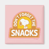 Peanuts | Snoopy Vergeet de Snacks niet Magneet (Voorkant)