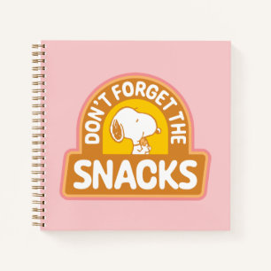 Peanuts   Snoopy Vergeet de Snacks niet Notitieboek