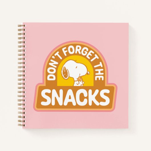 Peanuts | Snoopy Vergeet de Snacks niet Notitieboek (Voorkant)