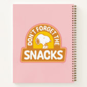 Peanuts | Snoopy Vergeet de Snacks niet Notitieboek (Achterkant)