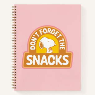 Peanuts   Snoopy Vergeet de Snacks niet Notitieboek