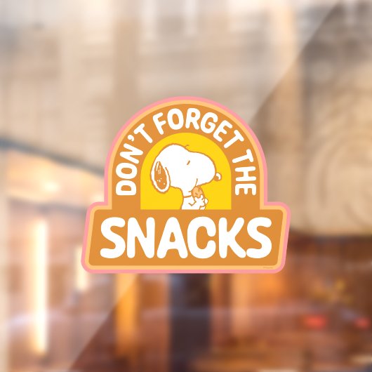 Peanuts | Snoopy Vergeet de Snacks niet Raamsticker (Vel 2)