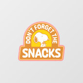 Peanuts | Snoopy Vergeet de Snacks niet Raamsticker (Vel)