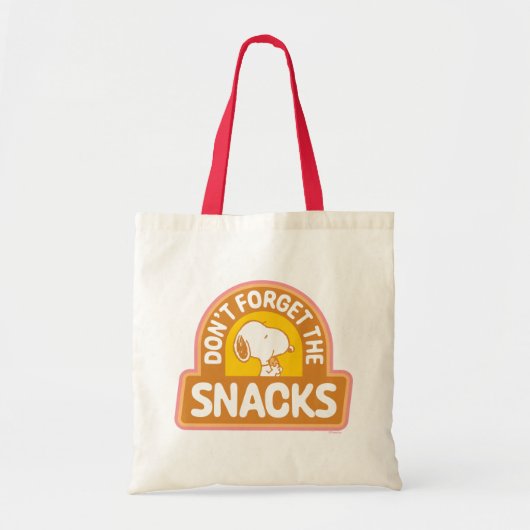 Peanuts | Snoopy Vergeet de Snacks niet Tote Bag (Voorkant)