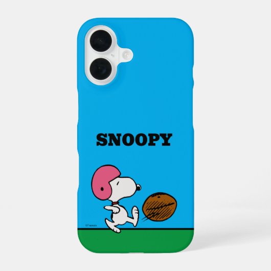 Peanuts | Snoopy Voetbal Kicker iPhone 16 Hoesje (Achterkant)