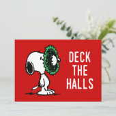 Peanuts | Snoopy voor de Feestdagen Voeg uw foto's Feestdagenkaart (Staand voorkant)