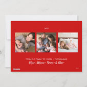 Peanuts | Snoopy voor de Feestdagen Voeg uw foto's Feestdagenkaart (Achterkant)