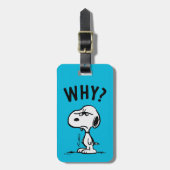 Peanuts | Snoopy vraagt zich af waarom? Bagagelabel (Voorkant verticaal)