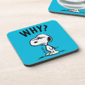 Peanuts | Snoopy vraagt zich af waarom? Bier Onderzetter (Linkerzijde)