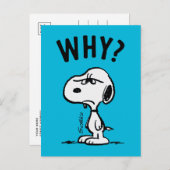 Peanuts | Snoopy vraagt zich af waarom? Briefkaart (Voorkant / Achterkant)