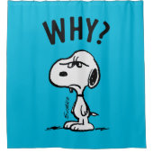 Peanuts | Snoopy vraagt zich af waarom? Douchegordijn (Voorkant)