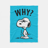 Peanuts | Snoopy vraagt zich af waarom? Fleece Deken (Voorkant)