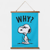 Peanuts | Snoopy vraagt zich af waarom? Hangend Wandkleed (Voorkant)