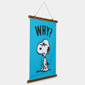 Peanuts | Snoopy vraagt zich af waarom? Hangend Wandkleed (Gebogen)