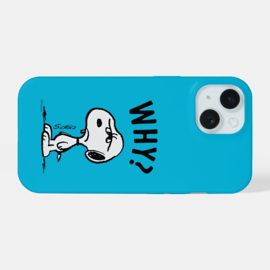 Peanuts | Snoopy vraagt zich af waarom? iPhone 15 Case (Achterkant horizontaal)
