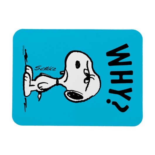 Peanuts | Snoopy vraagt zich af waarom? Magneet (Horizontaal)