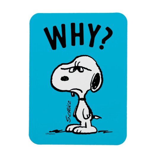 Peanuts | Snoopy vraagt zich af waarom? Magneet (Verticaal)