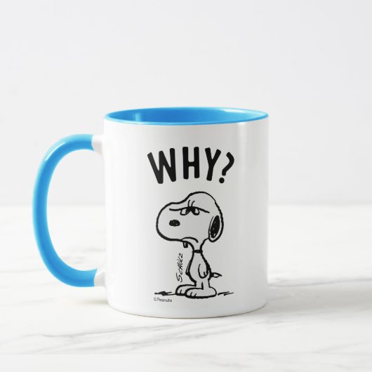 Peanuts | Snoopy vraagt zich af waarom? Mok (Links)