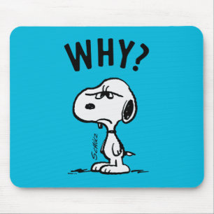 Peanuts   Snoopy vraagt zich af waarom? Muismat