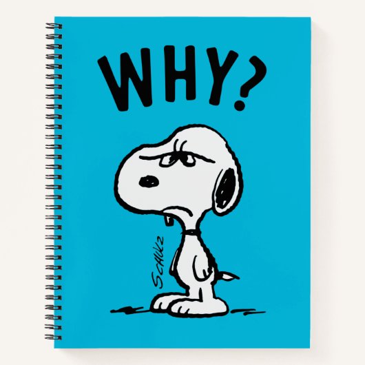 Peanuts | Snoopy vraagt zich af waarom? Notitieboek (Voorkant)