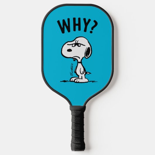 Peanuts | Snoopy vraagt zich af waarom? Pickleball Paddle (Voorkant)