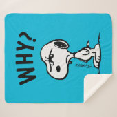 Peanuts | Snoopy vraagt zich af waarom? Sherpa Deken (Voorkant (horizontaal))