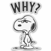 Peanuts | Snoopy vraagt zich af waarom? Sticker (Voorkant)