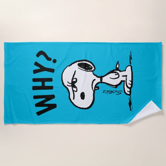 Peanuts | Snoopy vraagt zich af waarom? Strandlaken (Voorkant)