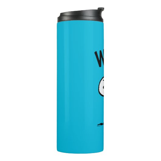 Peanuts | Snoopy vraagt zich af waarom? Thermosbeker (Gedraaid links)