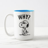 Peanuts | Snoopy vraagt zich af waarom? Tweekleurige Koffiemok (Links)