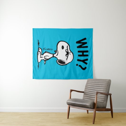 Peanuts | Snoopy vraagt zich af waarom? Wandkleed (In Situ (horizontaal))