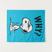 Peanuts | Snoopy vraagt zich af waarom? Wandkleed (Voorkant (horizontaal))