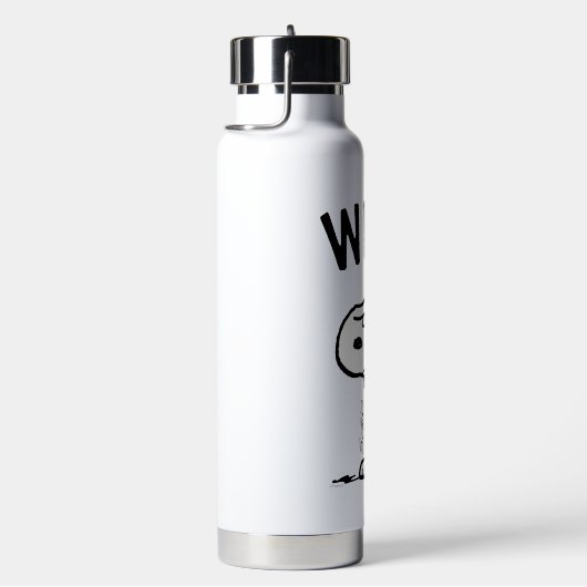 Peanuts | Snoopy vraagt zich af waarom? Waterfles (Rechts)