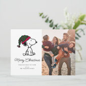 Peanuts | Snoopy Vrolijk kerstfeest Feestdagenkaart (Staand voorkant)