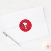 Peanuts | Snoopy | Vrolijk kerstfeest Ronde Sticker (Envelop)