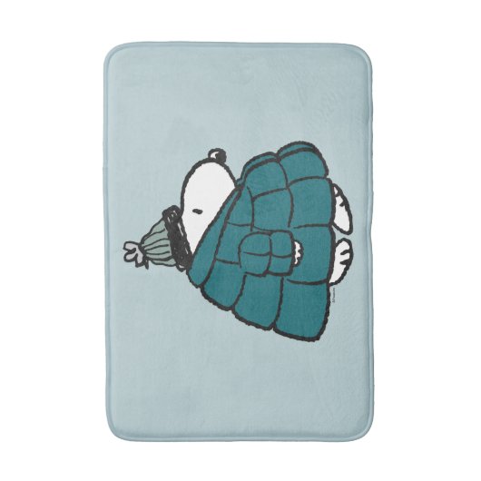 Peanuts | Snoopy Winter Puffer Jas Badmat (Voorkant Verticaal)