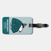 Peanuts | Snoopy Winter Puffer Jas Bagagelabel (Achterkant horizontaal)