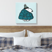 Peanuts | Snoopy Winter Puffer Jas Canvas Afdruk (Insitu (Slaapkamer))