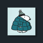 Peanuts | Snoopy Winter Puffer Jas Canvas Afdruk<br><div class="desc">Bekijk dit leuke Peanuts-ontwerp met Snoopy.</div>