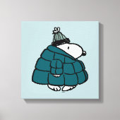 Peanuts | Snoopy Winter Puffer Jas Canvas Afdruk (Voorkant)