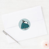 Peanuts | Snoopy Winter Puffer Jas Classic Ronde Sticker (Envelop)
