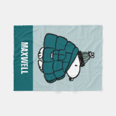 Peanuts | Snoopy Winter Puffer Jas Fleece Deken (Voorkant (Horizontaal))