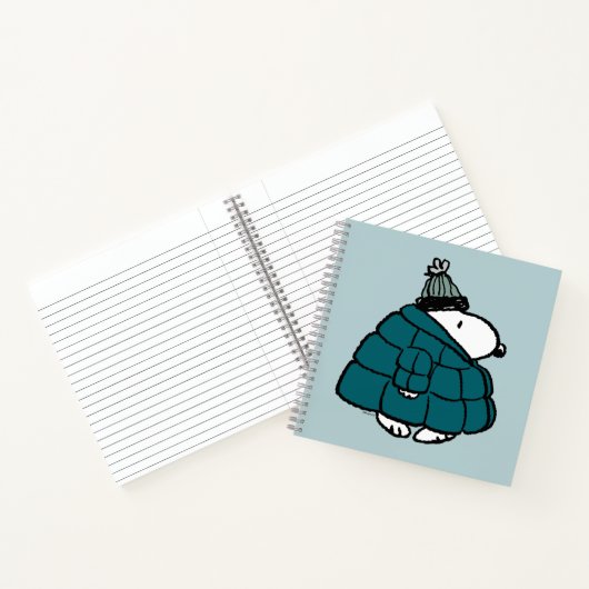 Peanuts | Snoopy Winter Puffer Jas Notitieboek (Binnen)
