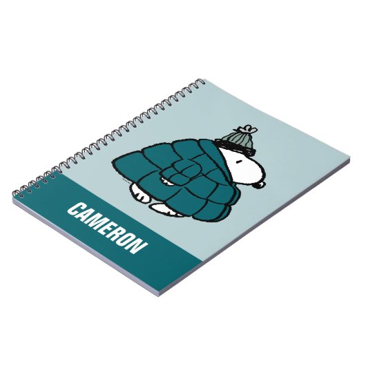 Peanuts | Snoopy Winter Puffer Jas Notitieboek (Linkerzijde)
