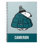 Peanuts | Snoopy Winter Puffer Jas Notitieboek (Voorkant)